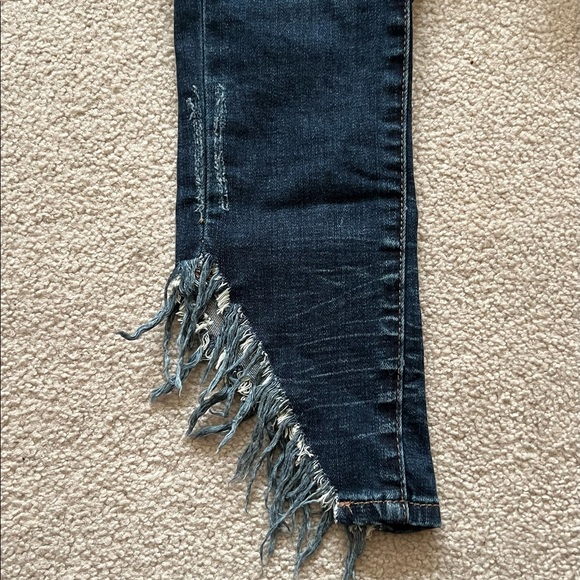 Dear John Gisele High Rise Jean with Frayed Hem - Color Dark Wash Size 26 - Picture 3 of 10